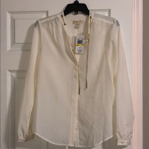 Off white cream Michael Kors button down top